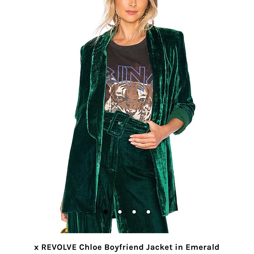House Of Harlow 1960 xRevolve Green Velvet Jacket
